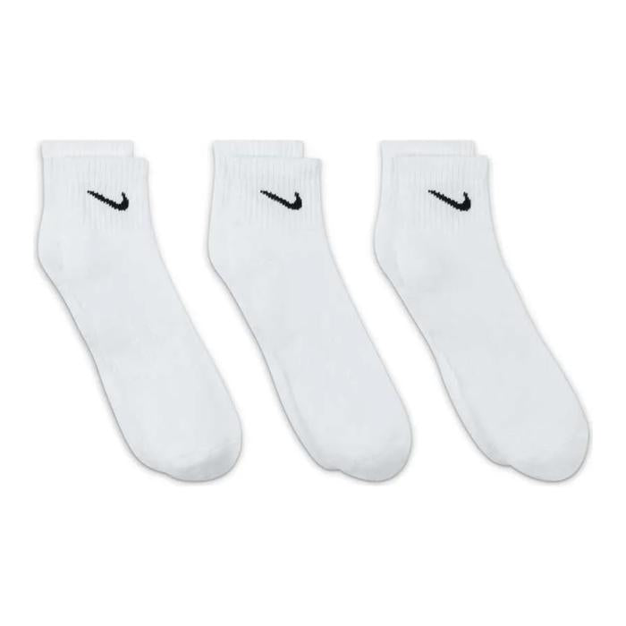 (3 Pairs) Nike Everyday Cushioned Ankle Unisex Socks - White