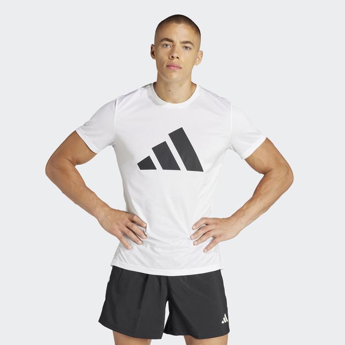 Adidas Run It Logo Men's Running T-Shirt - White