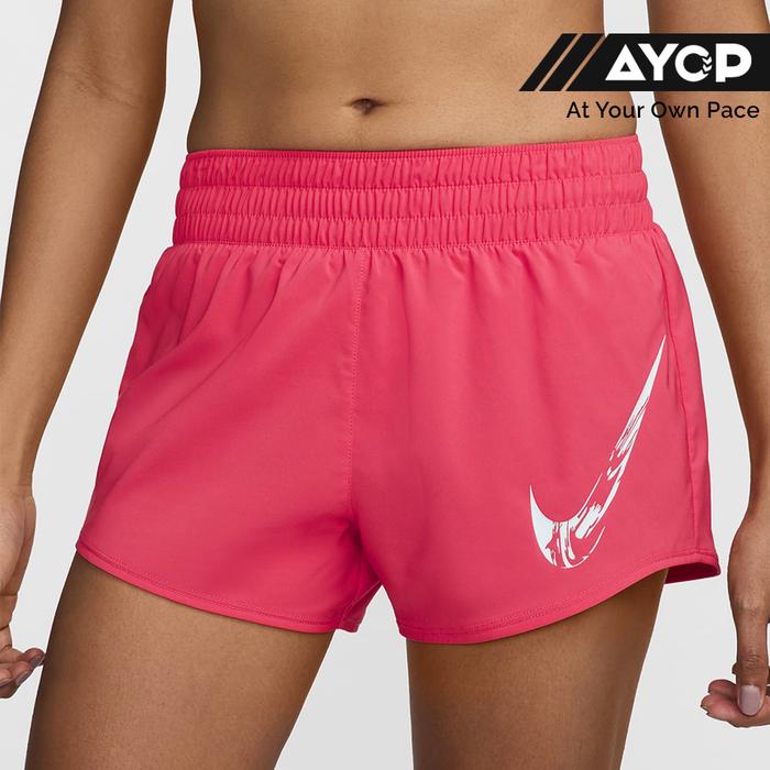Nike Dri-FIT One Mid-rise Brief-lined Graphic Women’s Running Shorts - Aster Pink
