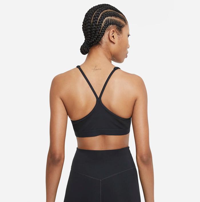 Nike Indy Light Support Padded V-Neck Sports Bra - Black