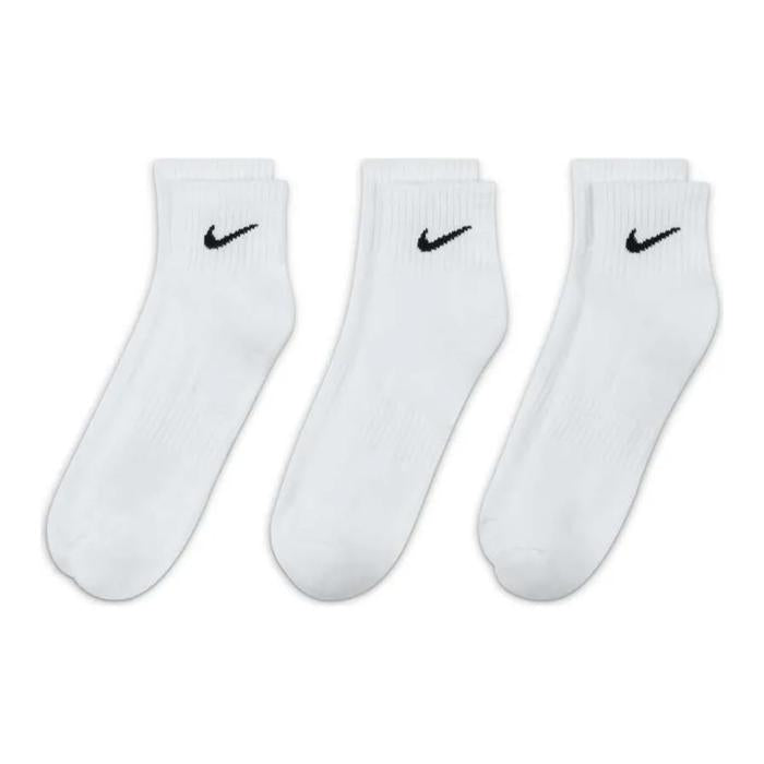 (3 Pairs) Nike Everyday Cushioned Ankle Unisex Socks - White