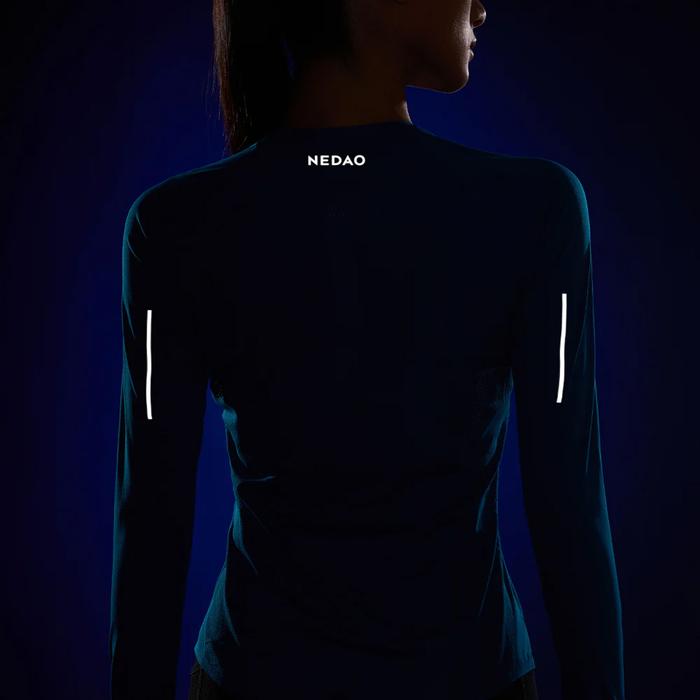 Nedao Qiflow Ventilated Women’s Running Long Sleeve T-Shirt - Black