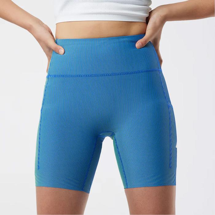 Nedao VelocityX 1/2-Length 6-inch Women’s Running Tights - Neon Green