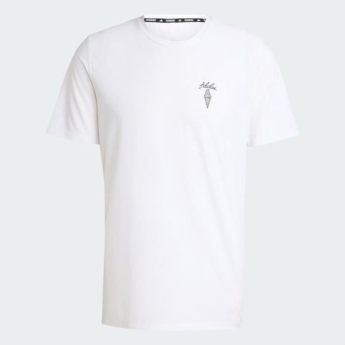 Adidas Running Ice Cream Graphic Men's Running T-Shirt - White