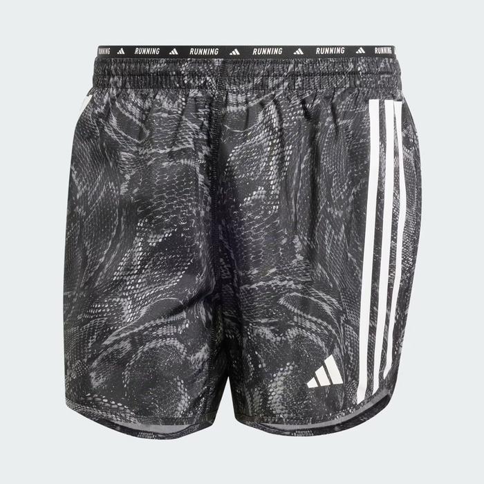 Adidas Own the Run Excite Allover Print AEROREADY Men's Running Shorts - Black