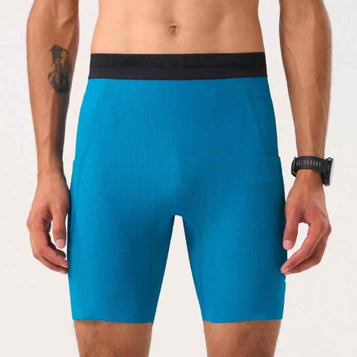 Nedao FlexFit 1/2-Length 7-inch Men’s Running Tights - Teal green