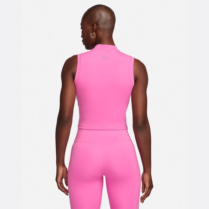 Nike Dri-FIT One Fitted Women's Mock-Neck Cropped Tank Top - Playful Pink