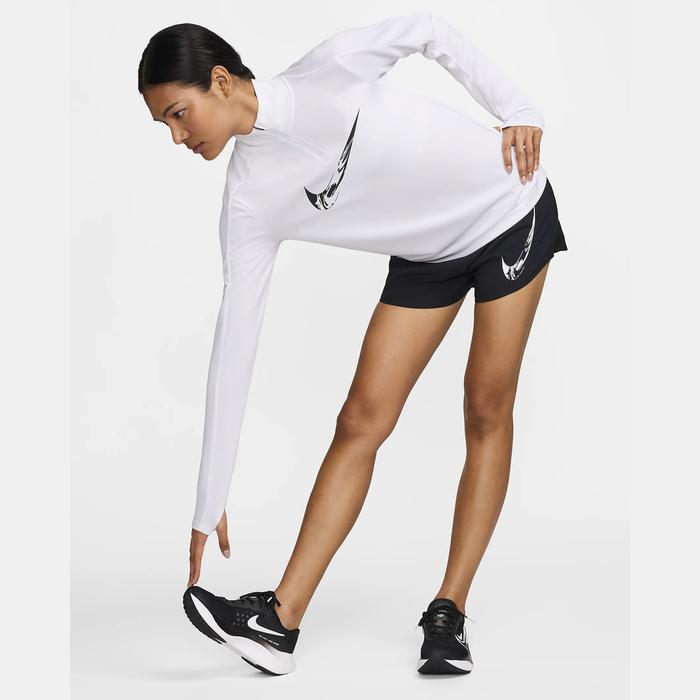 Nike Dri-FIT One Mid-rise Brief-lined Graphic Women’s Running Shorts - Black