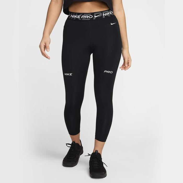 Nike Pro Mid-Rise 7/8 Graphic Women’s Running Leggings - Black