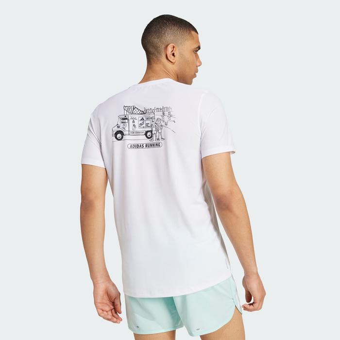 Adidas Running Ice Cream Graphic Men's Running T-Shirt - White