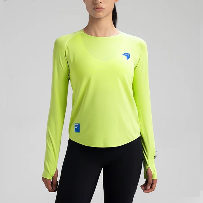 Nedao SwiftBreeze Ventilated Women’s Running Long Sleeve T-Shirt - Neon Green