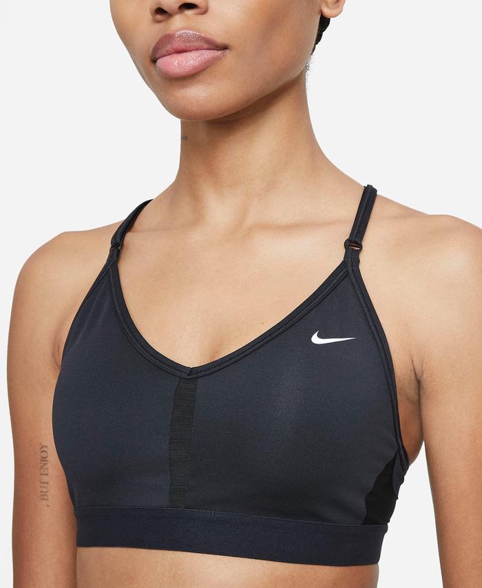 Nike Indy Light Support Padded V-Neck Sports Bra - Black