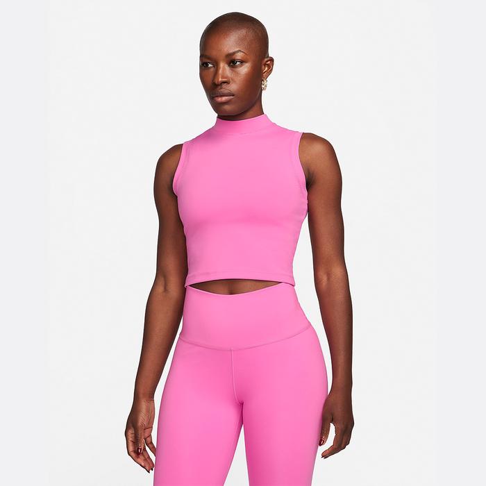 Nike Dri-FIT One Fitted Women's Mock-Neck Cropped Tank Top - Playful Pink