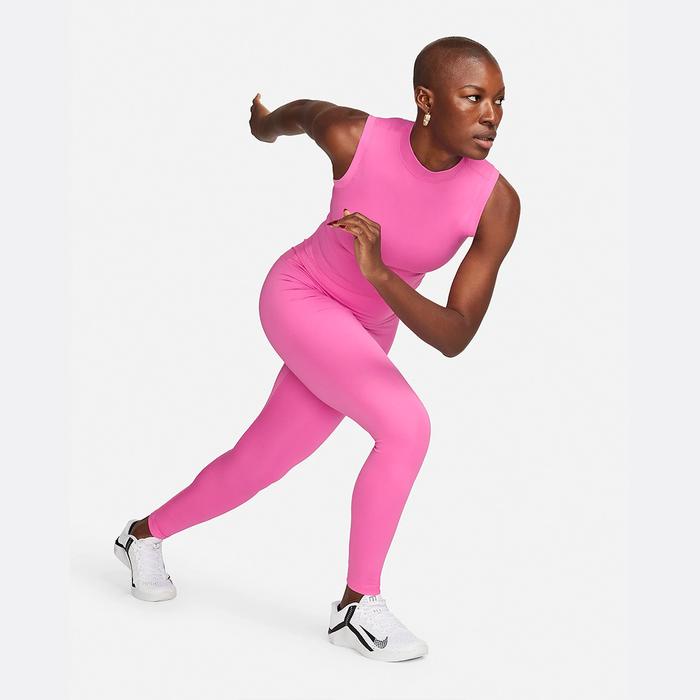 Nike Dri-FIT One Fitted Women's Mock-Neck Cropped Tank Top - Playful Pink