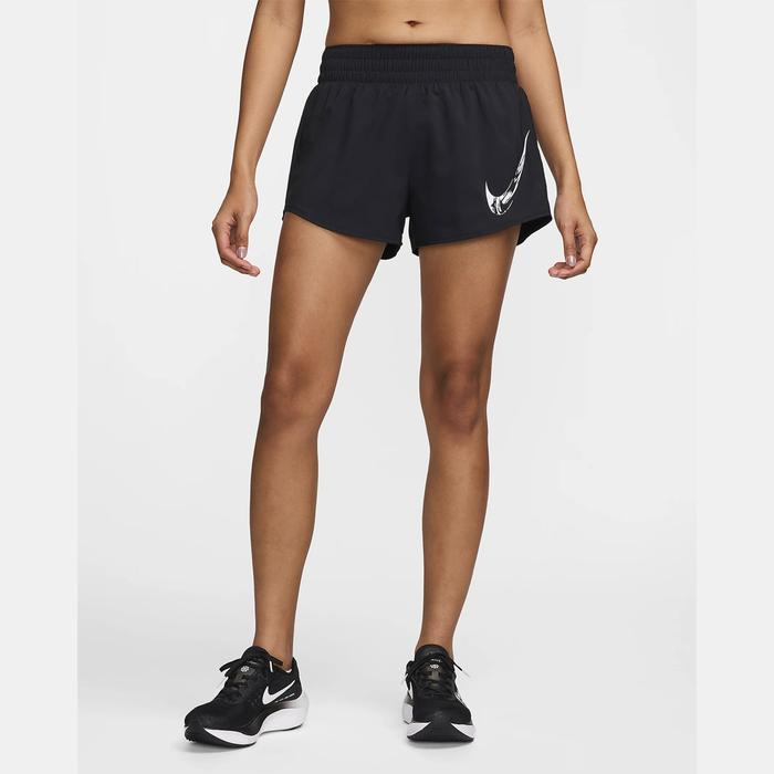 Nike Dri-FIT One Mid-rise Brief-lined Graphic Women’s Running Shorts - Black