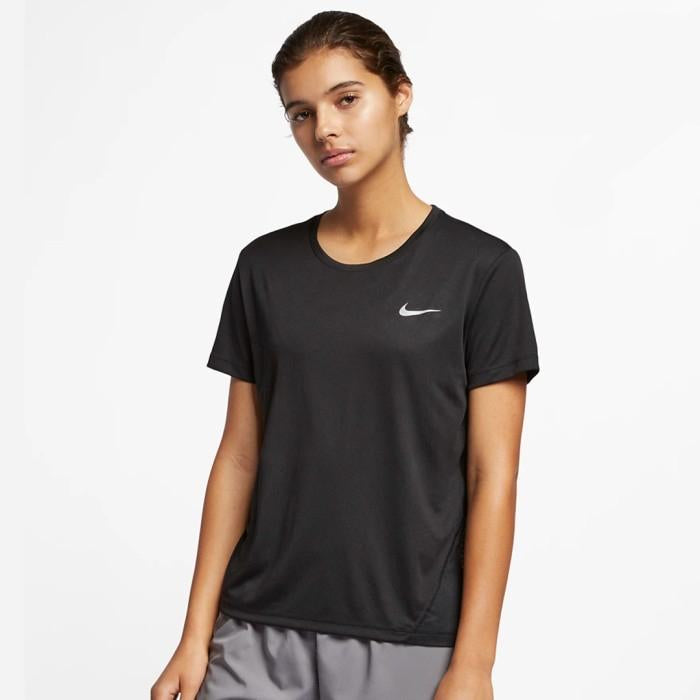 Nike Dri-FIT Miler Short Sleeve Women's Running T-Shirt - Black