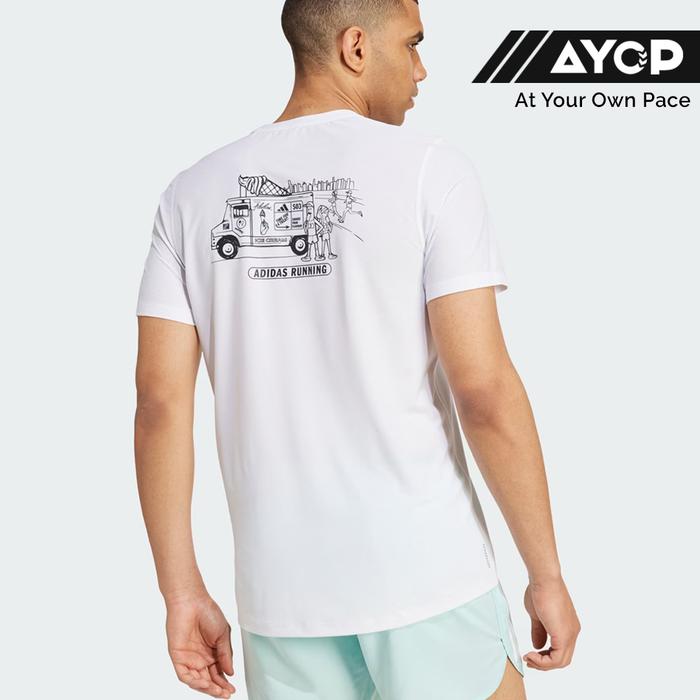 Adidas Running Ice Cream Graphic Men's Running T-Shirt - White