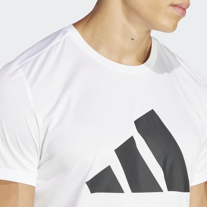 Adidas Run It Logo Men's Running T-Shirt - White