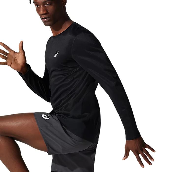 Asics Silver Men's Long Sleeve T-Shirt - Performance Black