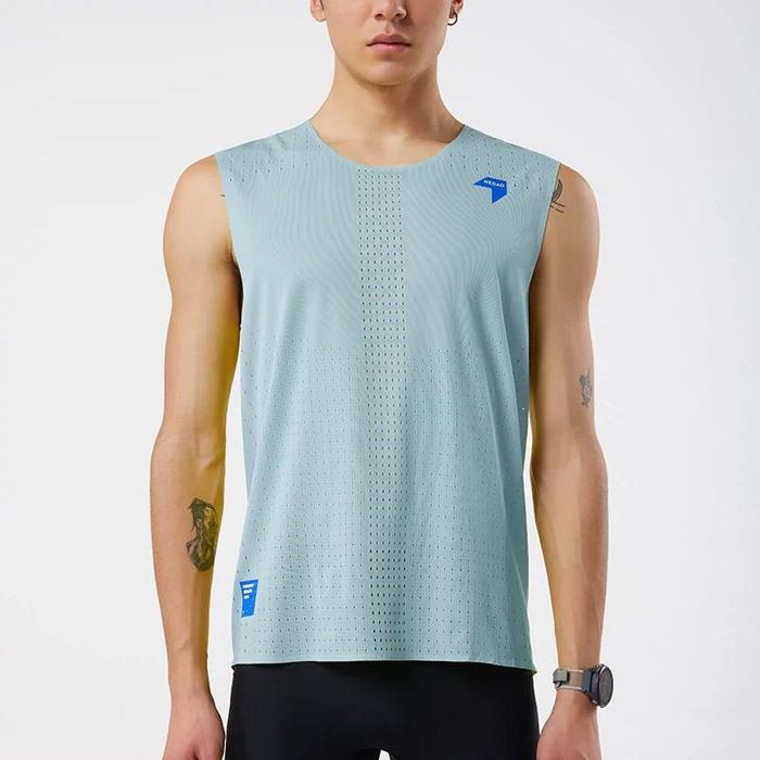 Nedao QiFlow Sleeveless One Cut Men’s Running Tank Top - Sky Blue