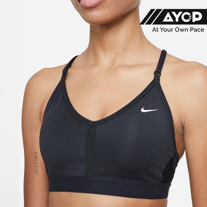 Nike Indy Light Support Padded V-Neck Sports Bra - Black