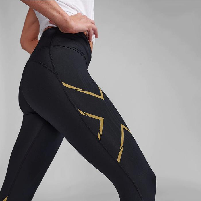 2XU MCS Light Speed Mid-Rise Women’s Compression Tights - Black/Gold