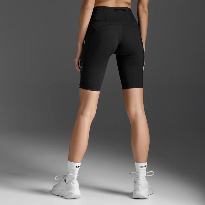2XU MCS Light Speed Mid-Rise Women’s Running Compression Short - Black/Gold