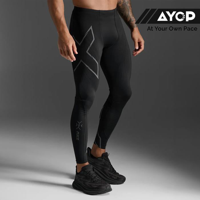 2XU MCS Light Speed Celana Ketat Kompresi Pria - Hitam/Reflektif Hitam