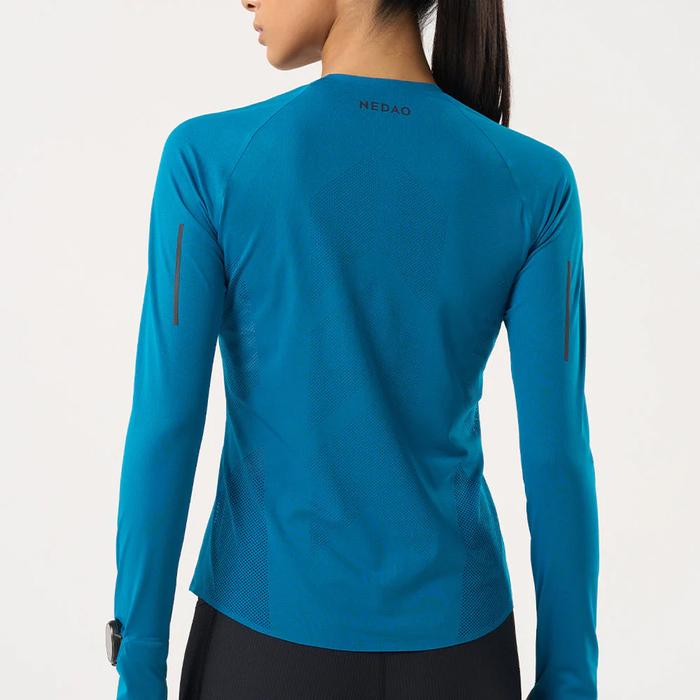 Nedao Qiflow Ventilated Women’s Running Long Sleeve T-Shirt - Black