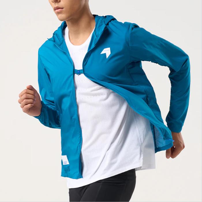 Nedao Skin+ Packable Windbreaker Men's Running Jacket - Teal Green