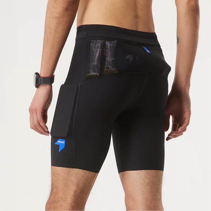 Nedao FlexFit 1/2-Length 7-inch Men’s Running Tights - Black