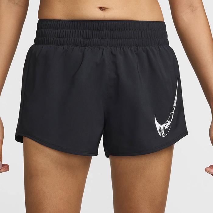 Nike Dri-FIT One Mid-rise Brief-lined Graphic Women’s Running Shorts - Black