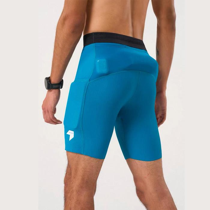 Nedao FlexFit 1/2-Length 7-inch Men’s Running Tights - Teal green