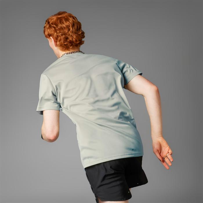 Adidas Run It Logo Men's Running T-Shirt - Putty Grey