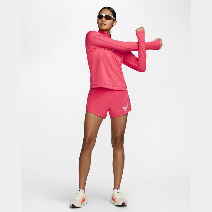 Nike Dri-FIT One Mid-rise Brief-lined Graphic Women’s Running Shorts - Aster Pink