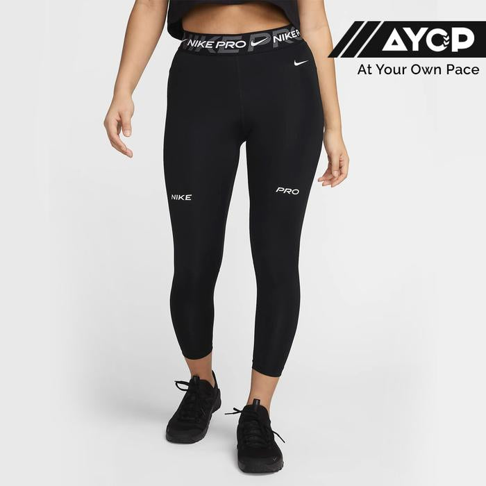 Nike Pro Mid-Rise 7/8 Graphic Women’s Running Leggings - Black