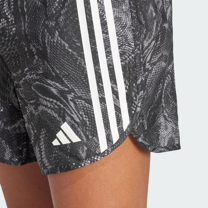 Adidas Own the Run Excite Allover Print AEROREADY Men's Running Shorts - Black