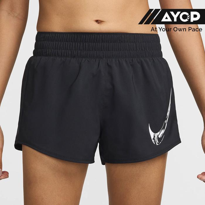 Nike Dri-FIT One Mid-rise Brief-lined Graphic Women’s Running Shorts - Black