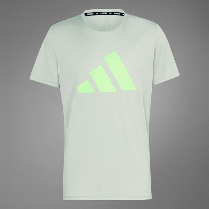 Adidas Run It Logo Men's Running T-Shirt - Putty Grey