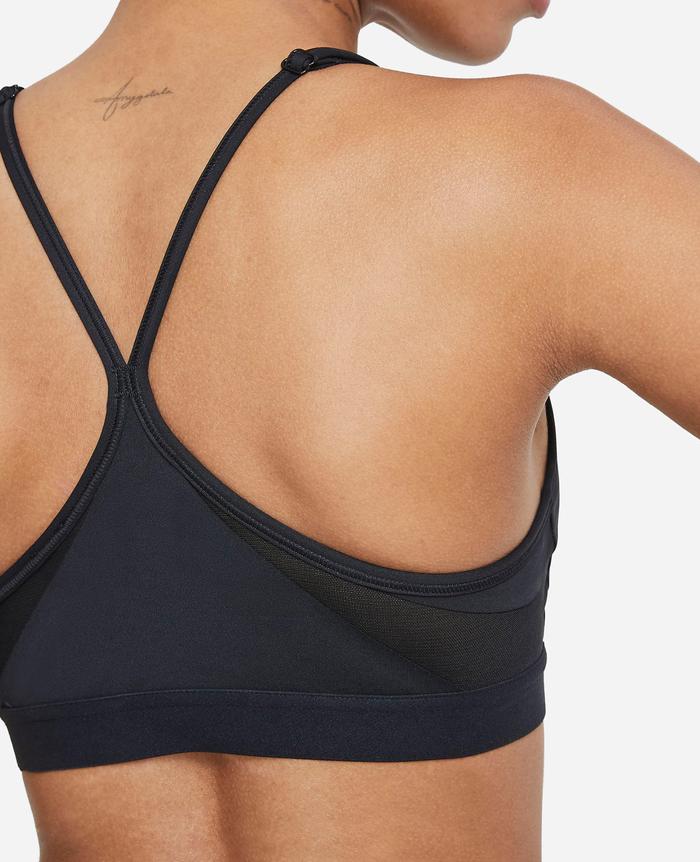 Nike Indy Light Support Padded V-Neck Sports Bra - Black