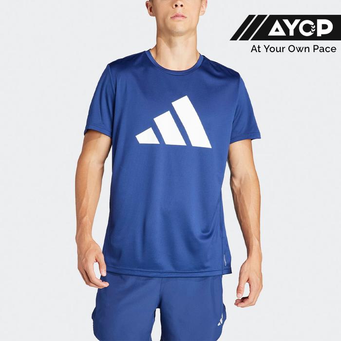 Adidas Run It Tee Men's Running T-Shirt - Dark Blue