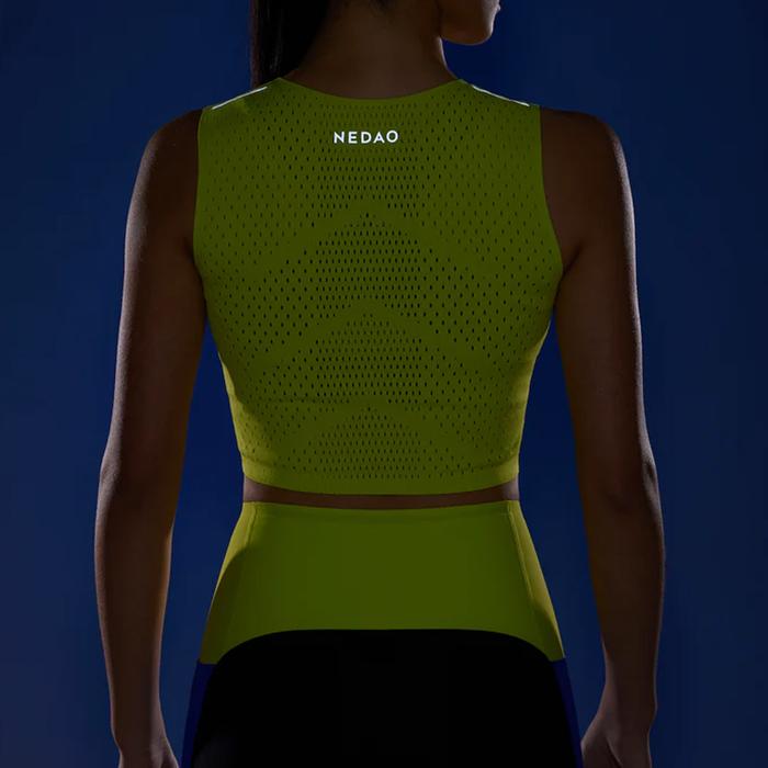 Nedao QiFlow Crop Top Women's Running Tank Top - White