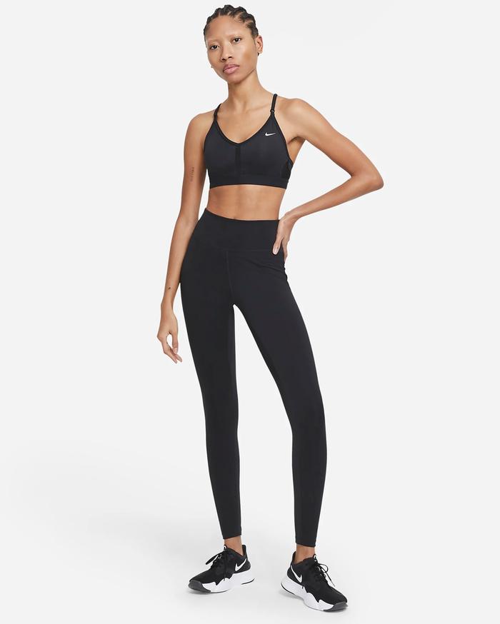 Nike Indy Light Support Padded V-Neck Sports Bra - Black