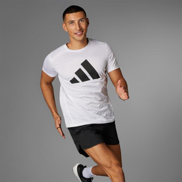 Adidas Run It Logo Men's Running T-Shirt - White