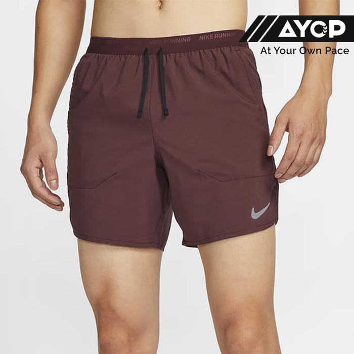 Nike Dri-FIT Stride 7-inch Brief-Lined Men's Running Shorts - Burgundy Crush