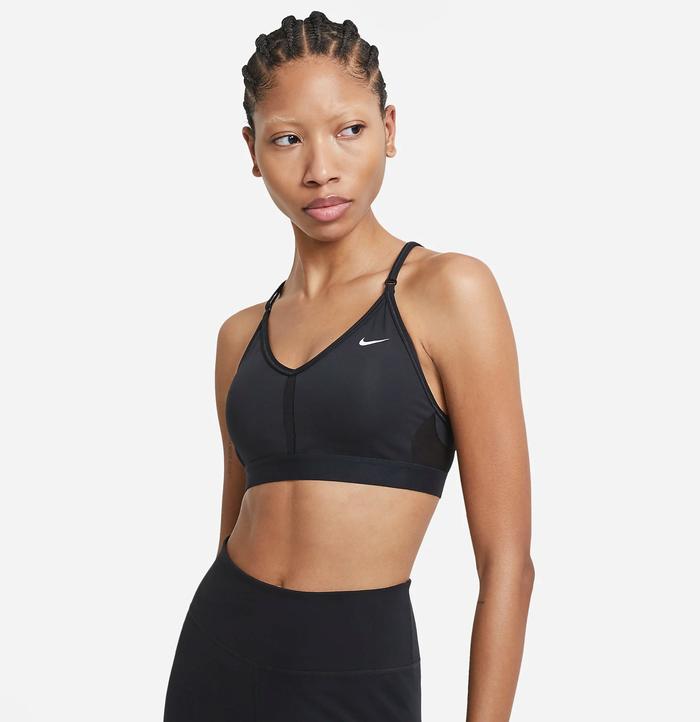 Nike Indy Light Support Padded V-Neck Sports Bra - Black