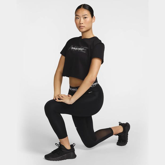 Nike Pro Mid-Rise 7/8 Graphic Women’s Running Leggings - Black