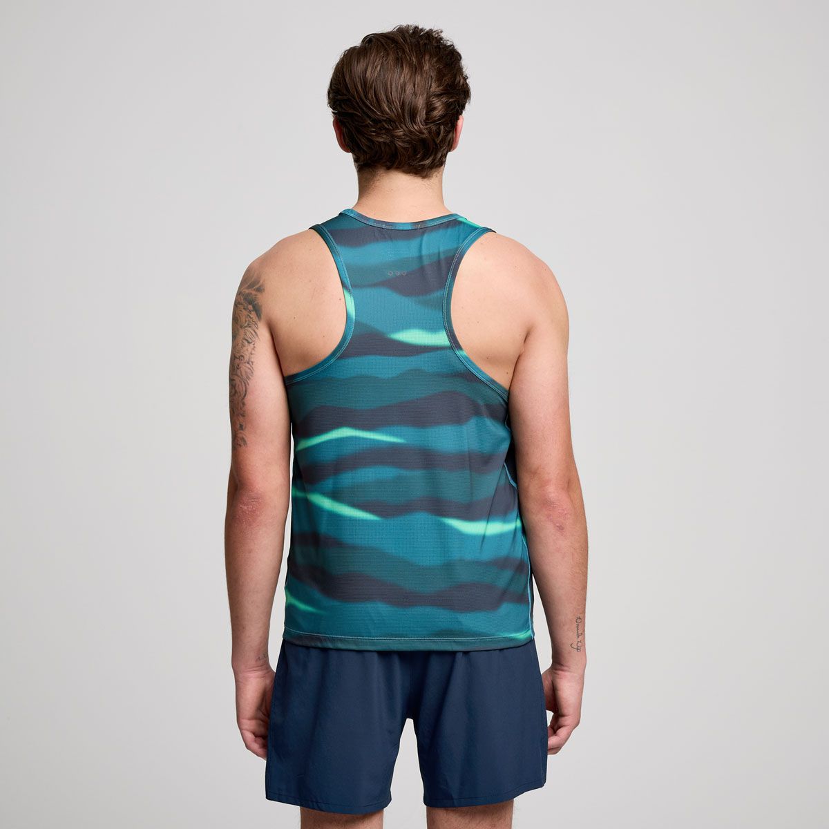 Saucony Stopwatch Graphic Men’s Running Tank Top Singlet - Calm Print