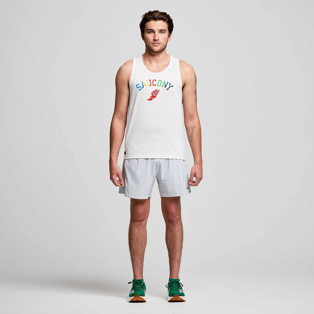 Saucony Stopwatch Graphic Men’s Running Tank Top Singlet - Ivy Prep