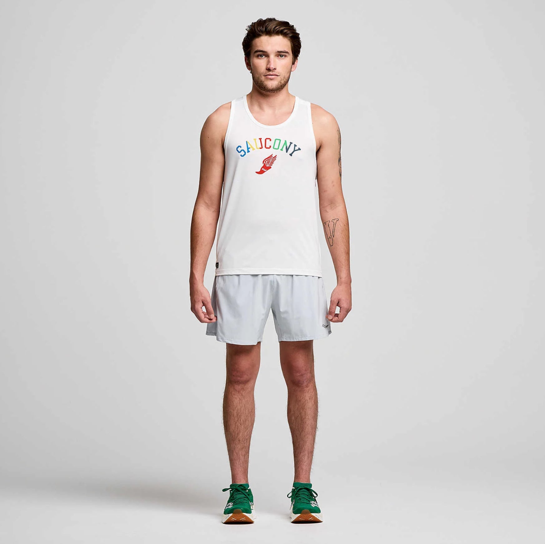 Saucony Stopwatch Graphic Men’s Running Tank Top Singlet - Ivy Prep